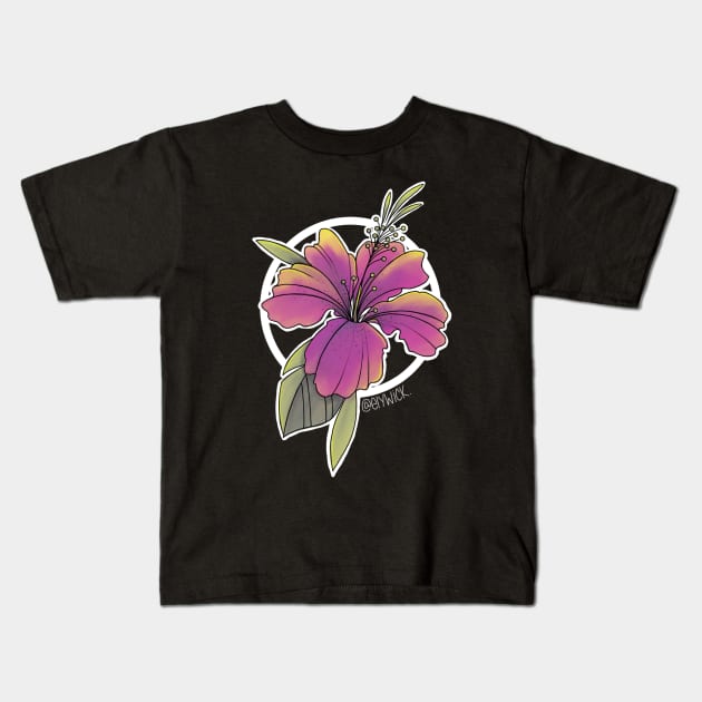 hibiscus Kids T-Shirt by elywick